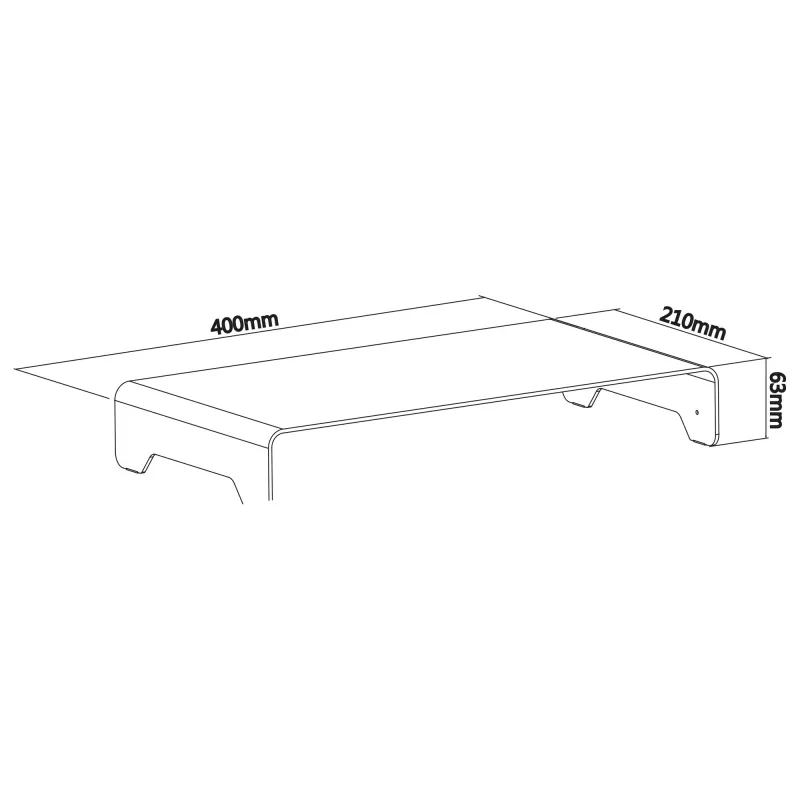 InLine monitora platforma, alumīnijs, 63 mm, maks. 10 kg, brīvi stāvoša, sudraba 23175A