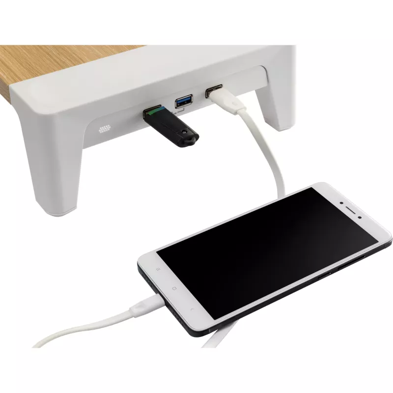 InLine Monitor Platform+, 2x USB 3.2 Gen1 un QC3 uzlāde, 80 mm, maks. 15 kg