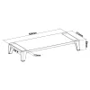 InLine Monitor Platform+, 2x USB 3.2 Gen1 un QC3 uzlāde, 80 mm, maks. 15 kg