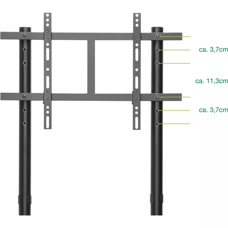 Multimediju ratiņi InLine 23177A LED televizoram 37–80 collas, maks. 80 kg