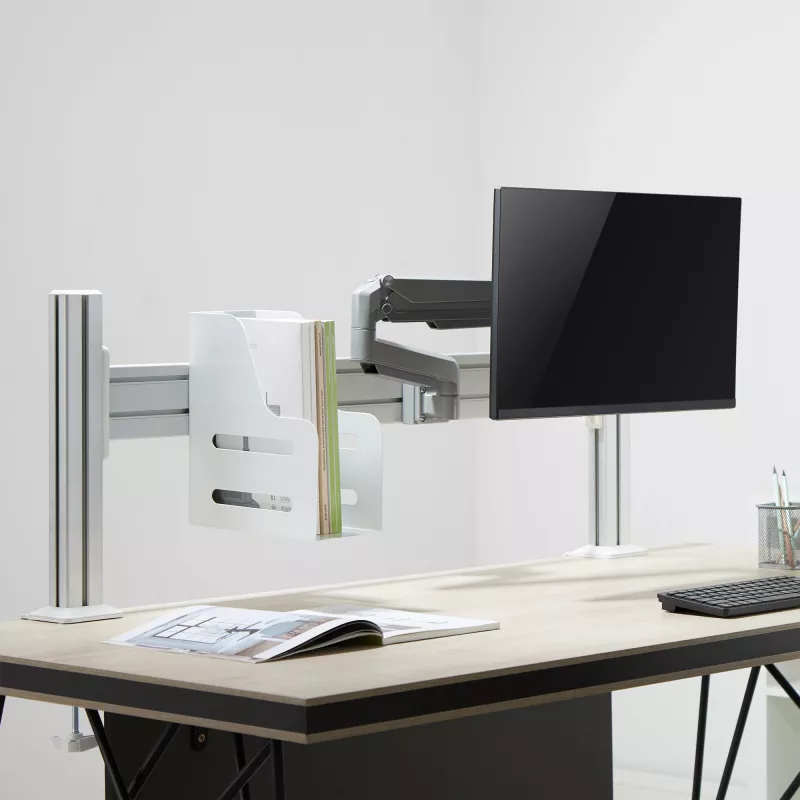 InLine 23181F redeļu sienas galda montāžas panelis, alumīnijs, 1 m ar 2 balstiem, 0,86 m