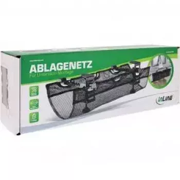 Kabeļu tekne InLine 23199B melns glabāšanas tīkls zem galda 610x240x390mm