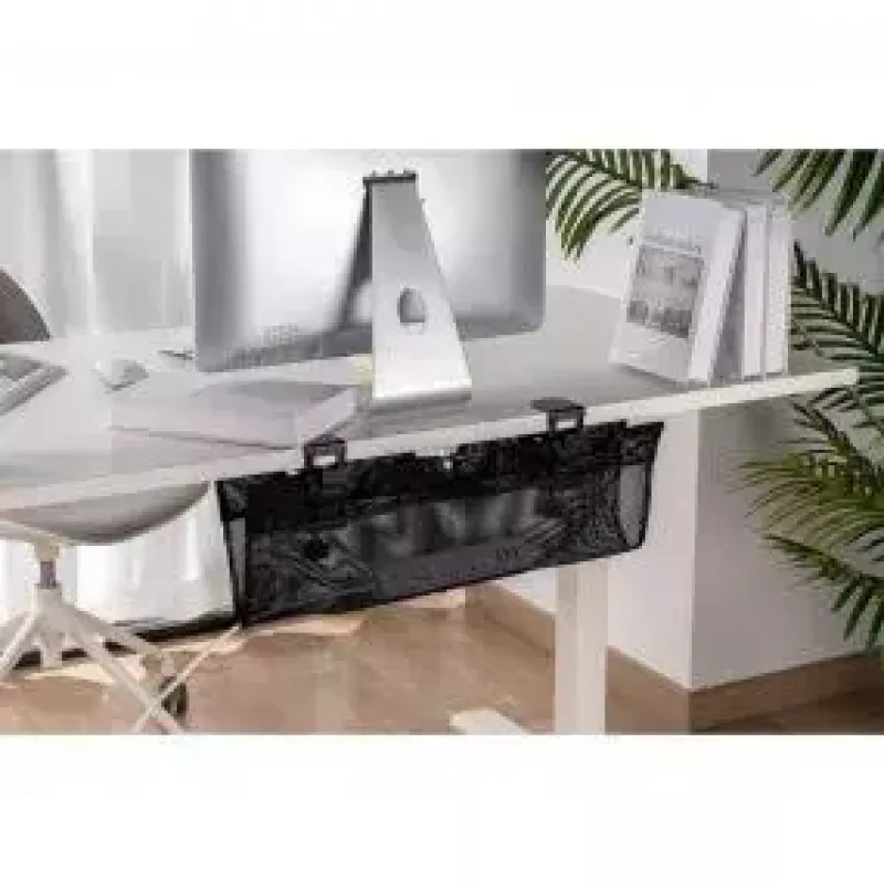 Kabeļu tekne InLine 23199B melns glabāšanas tīkls zem galda 610x240x390mm
