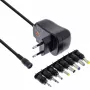 InLine universāls barošanas bloks 12 W, 110–240 V uz 3–12 V, maks. 1200 mA