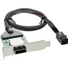 InLine SAS HD zema profila adaptera kronšteins ar ārējo SFF-8088 un iekšējo SFF-8643 0,5 m
