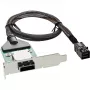 InLine SAS HD zema profila adaptera kronšteins ar ārējo SFF-8088 un iekšējo SFF-8643 0,5 m
