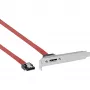 InLine 27902 eSATA spraugas kronšteins, eSATA ligzda uz iekšējo SATA, 0,5 m