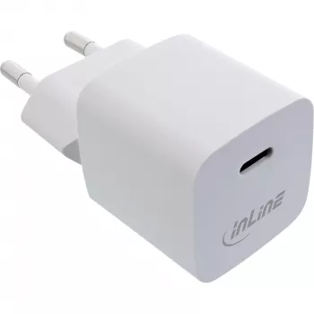 USB lādētājs InLine 31501C Single USB-C 33W Power Delivery PPS balts