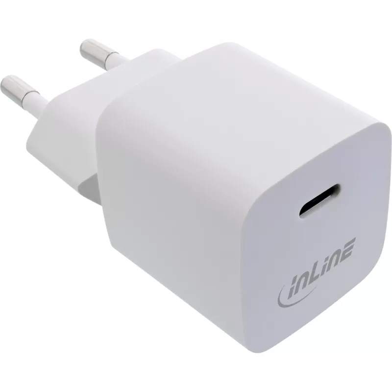 USB lādētājs InLine 31501C Single USB-C 33W Power Delivery PPS balts
