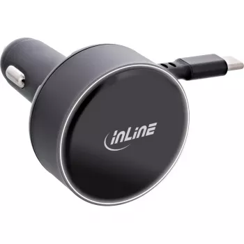 InLine 31502R mobilās ierīces lādētājs Universāls Melns Cigarešu aizdedzinātāja ligzda Ātrā uzlāde Auto