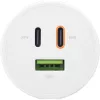 InLine USB PD barošanas bloks, GaN lādētājs, 3 porti, Dual USB-C + USB-A, 65W, balts