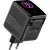 InLine USB barošanas bloks, 70 W, GaN, USB-C PD + USB-A QC, kabelis 60 cm, melns