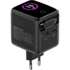 InLine USB barošanas bloks, 70 W, GaN, USB-C PD + USB-A QC, kabelis 60 cm, melns