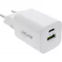 InLine USB barošanas avots, lādētājs USB-A + USB-C, 33W, PD + QC, balts