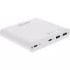 InLine USB barošanas bloks, GaN lādētājs, 4 portu, 2x USB-C + 2x USB-A, 120 W, balts