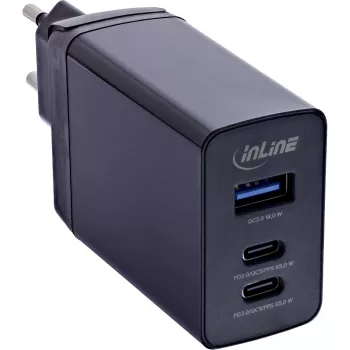 InLine 31516D mobilās ierīces lādētājs Universāls Melns AC Ātrā uzlāde Iekštelpām