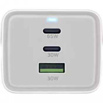 InLine USB barošanas bloks, GaN lādētājs, 2x USB-C, 1x USB-A, PD 3.0, drošības kontaktligzda