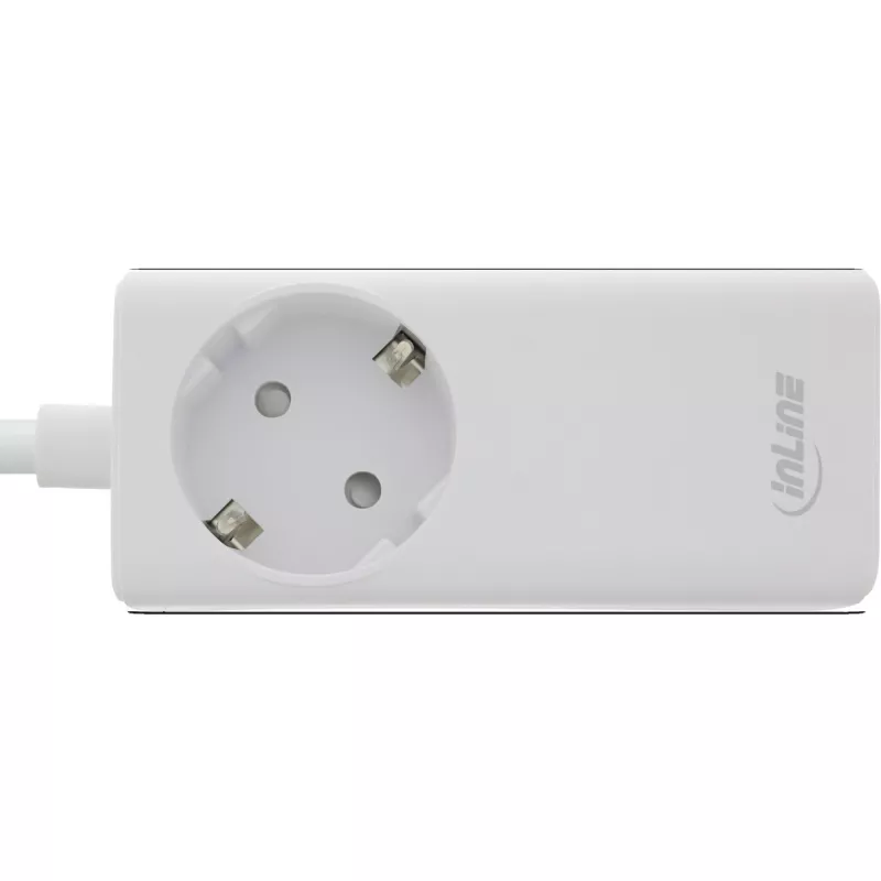 InLine USB barošanas bloks, GaN lādētājs, 2x USB-C, 1x USB-A, PD 3.0, drošības kontaktligzda
