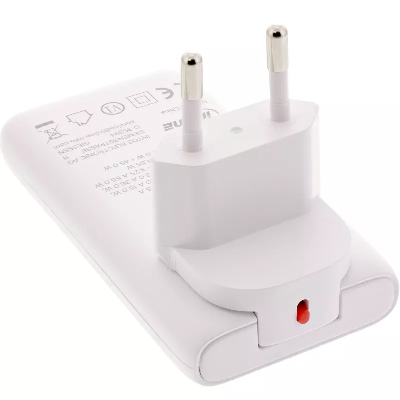 USB barošanas adapteris InLine 31519C Dual USB-C 65W - divi USB-C porti, 65 W kopējā izejas jauda
