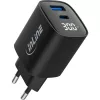InLine USB PD barošanas avots, GaN lādētājs, 2 pieslēgvietas, USB-C + USB-A, 30 W, ar displeju