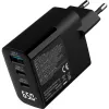 InLine USB PD barošanas bloks, GaN lādētājs, 3 portu, USB-C + USB-A, 65 W, ar displeju