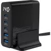 InLine USB PD barošanas bloks, GaN lādētājs, 5 porti, USB-C + USB-A, 140W, ar displeju