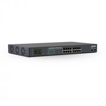 InLine PoE+ Gigabit tīkla komutators 24 porti, 1 Gb/s, 2xSFP, 19 collu 1U (iekļauti stiprinājumi)