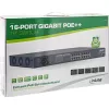 InLine PoE+ Gigabit tīkla komutators 24 porti, 1 Gb/s, 2xSFP, 19 collu 1U (iekļauti stiprinājumi)