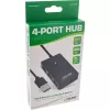 InLine USB 2.0 4 portu centrmezgls, Type-A spraudnis uz 4x Type-A sievišķo, melns, 30cm