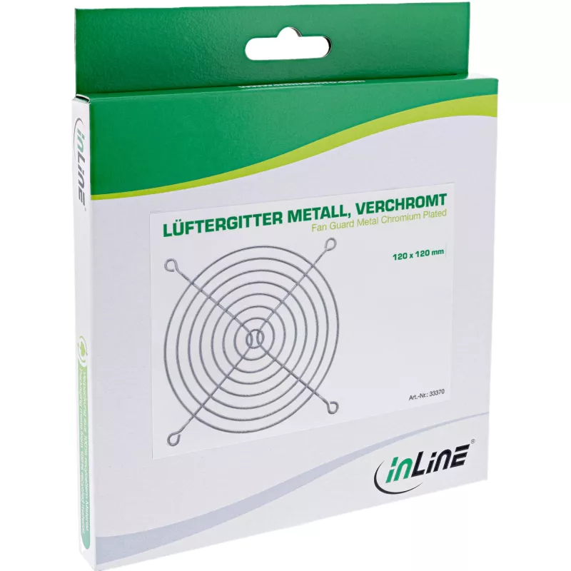 InLine Ventilatora aizsargrežģis, metāls, hromēts, 120x120 mm