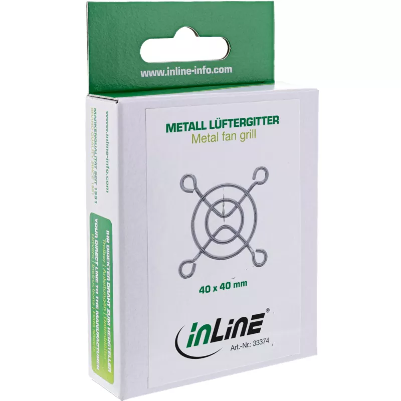 InLine ventilatora aizsargrežģis metāla hromēts, 40x40mm