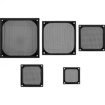 InLine ventilatora režģa alumīnija filtrs, melns, 80x80 mm