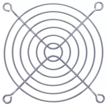 Iebūvējamā ventilatora aizsargrežģis, metāla, hromēts, 92x92 mm