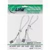 InLine spraudņa kronšteins 2x USB 2.0 Type A sieviešu uz 2x 5 kontaktu iekšējo savienotāju 0.3 m