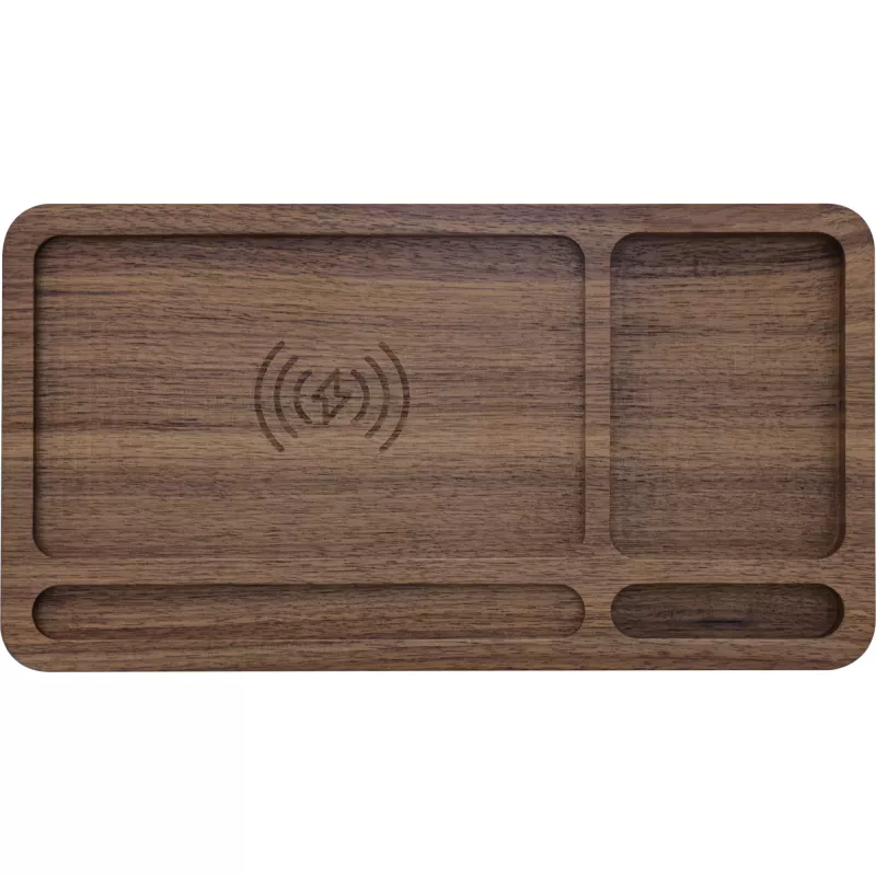 Organizators InLine WoodCharge ar Qi uzlādes virsmu USB barošanas avots