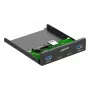 InLine 33456C diska nodalījuma panelis 8.89 cm (3,5 collas) I/O portu panelis melns