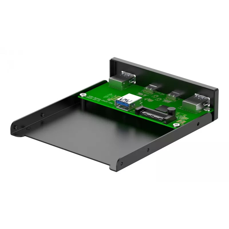 InLine 33456C diska nodalījuma panelis 8.89 cm (3,5 collas) I/O portu panelis melns