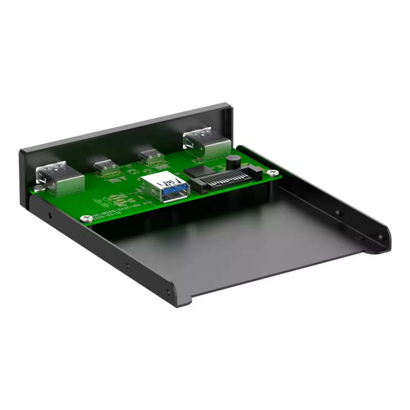 InLine 33456C diska nodalījuma panelis 8.89 cm (3,5 collas) I/O portu panelis melns