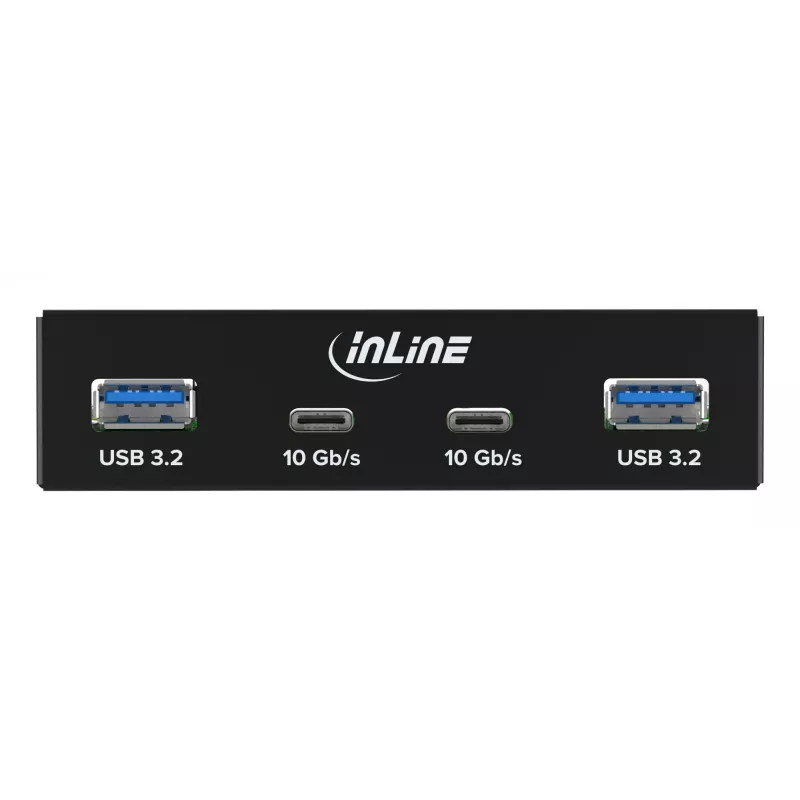 InLine 33456C diska nodalījuma panelis 8.89 cm (3,5 collas) I/O portu panelis melns