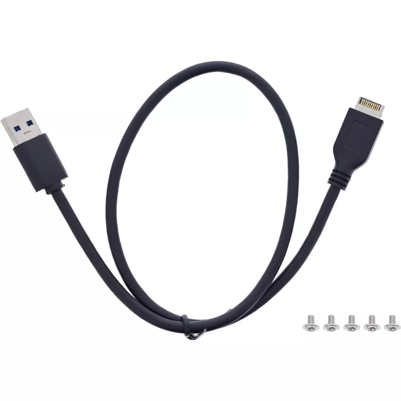InLine 33456C diska nodalījuma panelis 8.89 cm (3,5 collas) I/O portu panelis melns