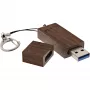 InLine USB 3.0 zibatmiņa, rietumkoka valrieksts, ar atslēgu piekariņu, 8GB