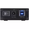 InLine USB 3.2 Gen.1 7 portu centrmezgls alumīnija korpusā ar 2,5A barošanas bloku, melns