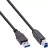 InLine USB 3.2 Gen.1 7 portu centrmezgls alumīnija korpusā ar 2,5A barošanas bloku, melns