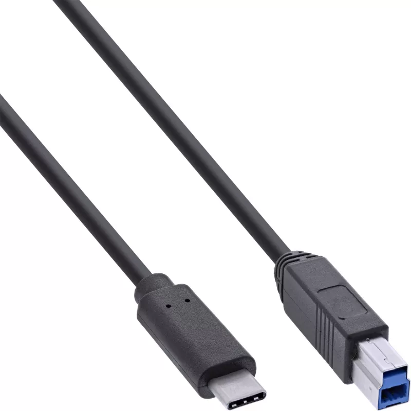InLine USB 3.2 Gen.1 7 portu centrmezgls alumīnija korpusā ar 2,5A barošanas bloku, melns
