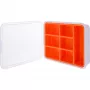 InLine mazo detaļu kastīte, 7 nodalījumi, 180x140x40 mm, oranža