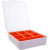InLine mazo detaļu kastīte, 7 nodalījumi, 180x140x40 mm, oranža