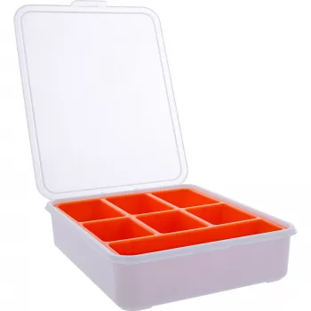 InLine mazo detaļu kastīte, 7 nodalījumi, 180x140x40 mm, oranža
