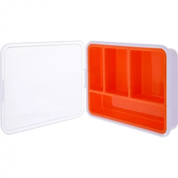 InLine mazo detaļu kastīte, 4 nodalījumi, 180x140x40mm, oranža