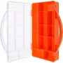 InLine Small Components Box, 11 compartments, 271x186x40mm, oranža