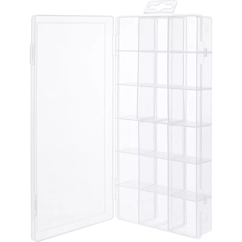 InLine Small Components Box, 18 nodalījumi, 207x110x27mm, caurspīdīga